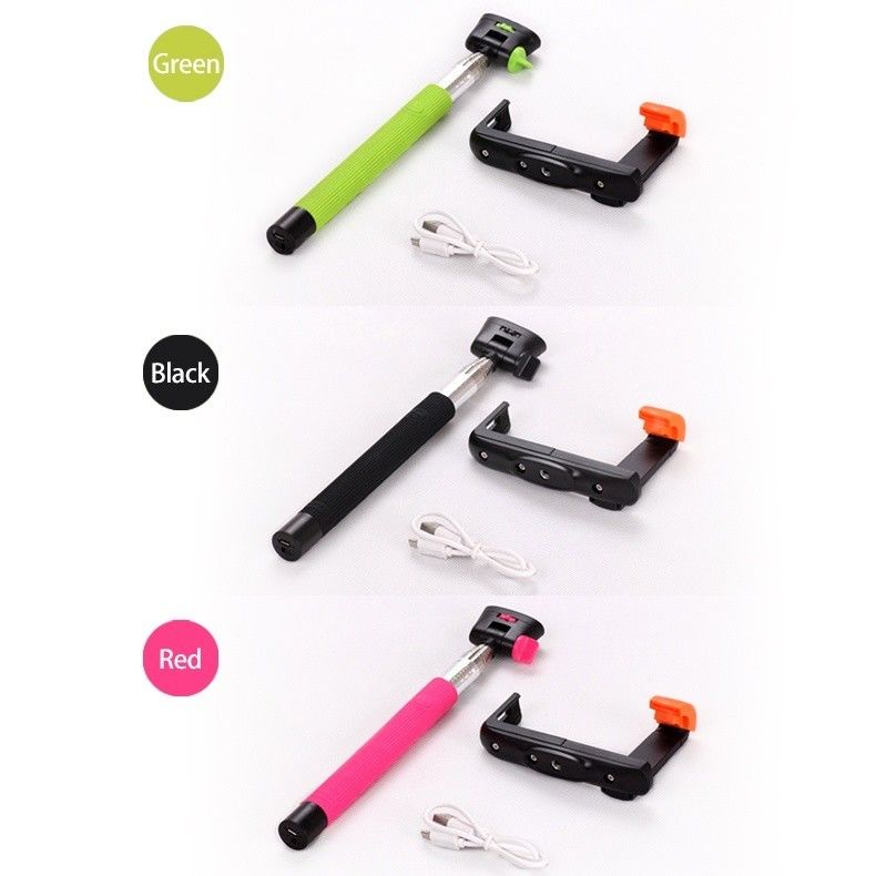 Renkli Z07-5 Genişletilebilir Kablosuz Bluetooth Monopod selfie çubuğu Mobile