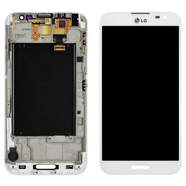 Beyaz, Frame ile LG Optimus G Pro E980 LCD Meclisi için Siyah 5 inç LG LCD Ekran Yedek